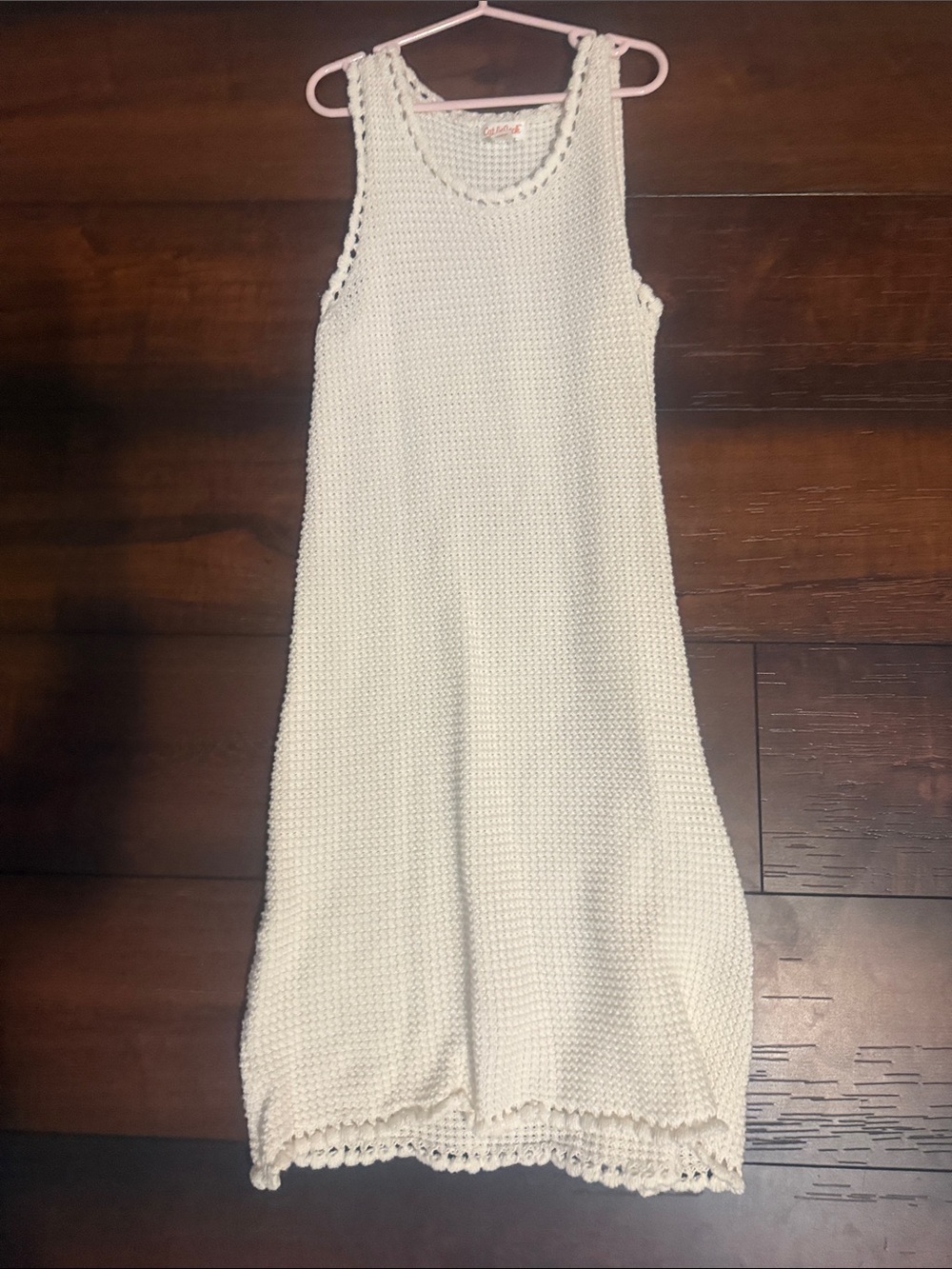 Cat & Jack White Crochet Swim Coverup Dress